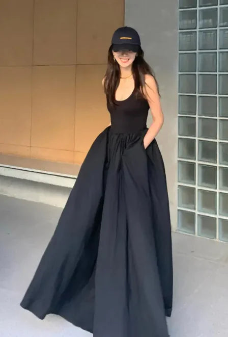 Hepburn Chic fransk kjole med lommer