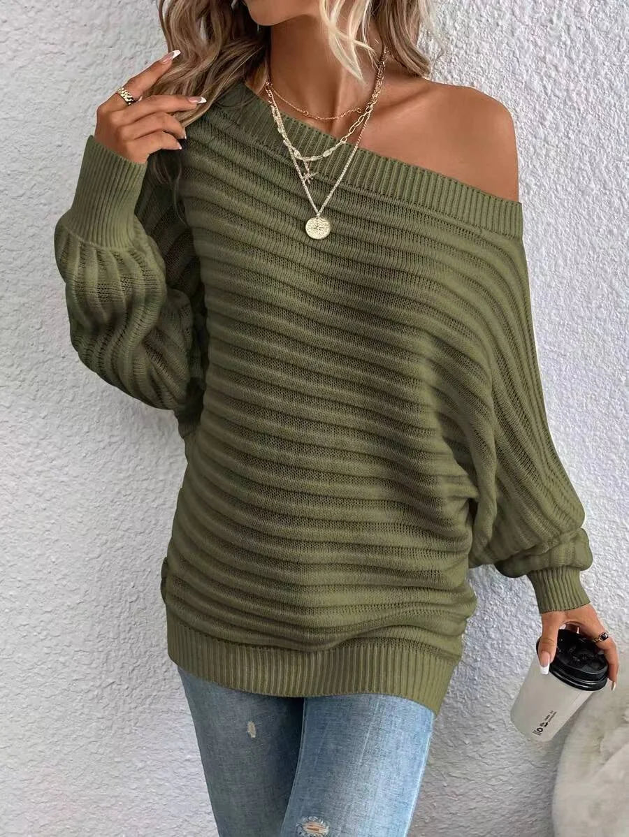 Boat Neck Knit Sweater